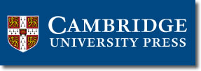 Cambridge University Press logo with a coat of arms on the left and the text Cambridge University Press in white on a blue background.
